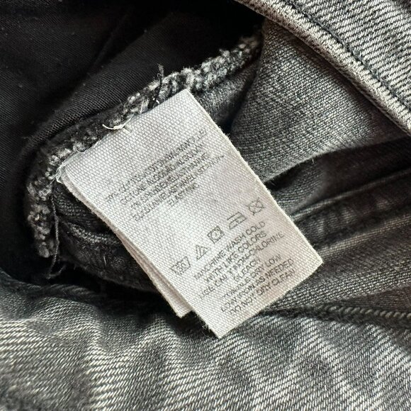 Free People Straight Slim Distressed Gray Raw Hem Ankle Denim Jeans Womens 25 - Picture 8 of 9